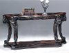 Contemporary Brown and Glass Top Sofa Table - Grand Estates-2