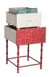 Set of 3 Wood and Metal Embossed Planter Boxes-3