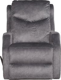 Slate Gray Manual Rocker Recliner - Tip Top