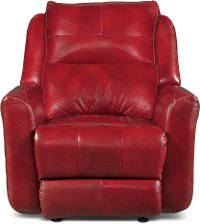 Alfresco Marsala Red Leather-Match Power Recliner - Producer