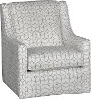 1580SW/ROCKWY Clearance White and Pewter Gray Swivel Chair - Rockaway