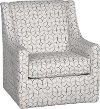 1580SW/ROCKWY Clearance White and Navy Blue Swivel Chair - Rockaway