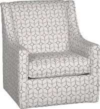 1580SW/ROCKWY/NAVY White and Navy Blue Swivel Chair - Rockaway