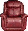Red Leather-Match Power Glider Recliner - Brookings