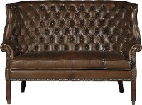 Barcelona Chestnut Brown Leather Settee - Bates