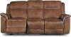 Pacific Oak Brown Leather-Match Power Reclining Sofa