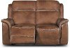 Pacific Oak Leather-Match Power Reclining Loveseat