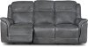 Pacific Charcoal Gray Leather-Match Power Reclining Sofa