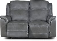 Pacific Charcoal Gray Leather-Match Power Reclining Loveseat