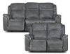 Gray Leather-Match Power Reclining Living Room Set