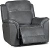 Pacific Charcoal Gray Leather-Match Power Recliner-2