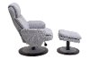 Light Gray Swivel Recliner with Ottoman - Comfort Chair -3