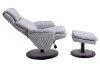 Light Gray Swivel Recliner with Ottoman - Comfort Chair -4