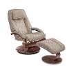 Graphite Gray Linen Swivel Recliner with Ottoman - Oslo -2