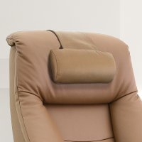 Sand Tan Top Grain Leather Cervical Pillow - Oslo