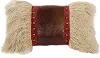 Mongolian Fur Pillow with Faux Leather and Studs