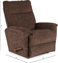 10-706/C144678 Victorious Java Brown Manual Rocker Recliner - Jay-4