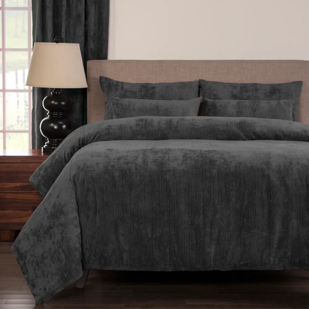 Draper Pewter 4 Piece Queen Bedding Collection-1