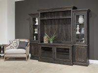 4 Piece Weathered Brown Entertainment Center - Bellamy