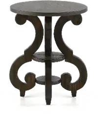 Ballamy Weathered Pine Round End Table