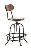 Clearance Wood and Metal Adjustable Bar Stool - Angstrom