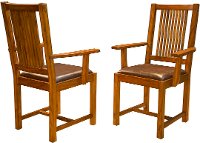 MIH-HA-2-66-K/ARMCHR Mission Slat Back Dining Arm Chair - Mission Collection