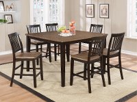 Oak and Espresso Counter Height Dining Table - Wakefield
