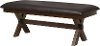 Clearance Dark Cherry Upholstered Dining Bench - Westerly
