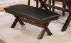 Dark Cherry Upholstered Dining Bench - Westerly-2