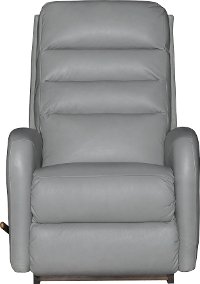 10-744/LB147755 Grand Slam Gray Leather-Match Manual Rocker Recliner - Forum