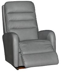 1HR-744/LB147755 Grand Slam Gray Leather-Match Power Rocker Recliner - Forum-2