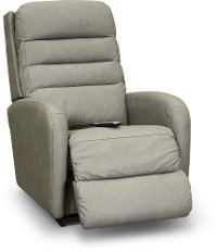 1HR-744/LB147755 Grand Slam Gray Leather-Match Power Rocker Recliner - Forum-3
