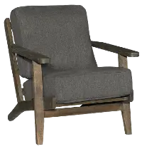 Metro Contemporary Charcoal Gray Accent Chair