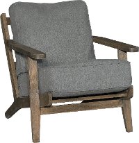Contemporary Graphite Gray Accent Chair - Metro