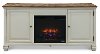 68 Inch White TV Stand with Fireplace-2