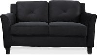 Contemporary Black Loveseat - Harvard