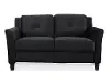 Harvard Black Loveseat