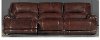 Burgundy Power Triple Reclining Sofa - Brant