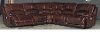 Burgundy 5 Piece Manual Reclining Sectional Sofa - Brant