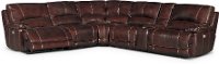 Burgundy 6 Piece Power Reclining Sectional Sofa - Brant