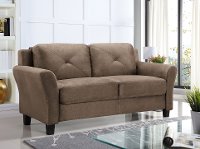 Contemporary Brown Loveseat - Harvard-2
