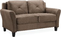 Contemporary Brown Loveseat - Harvard-3
