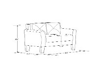 Contemporary Brown Loveseat - Harvard-4
