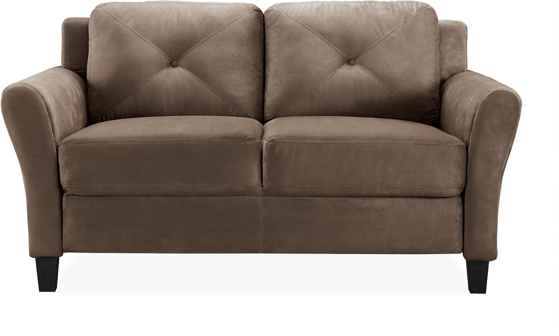 Harvard Contemporary Brown Loveseat-1