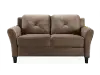 Harvard Contemporary Brown Loveseat