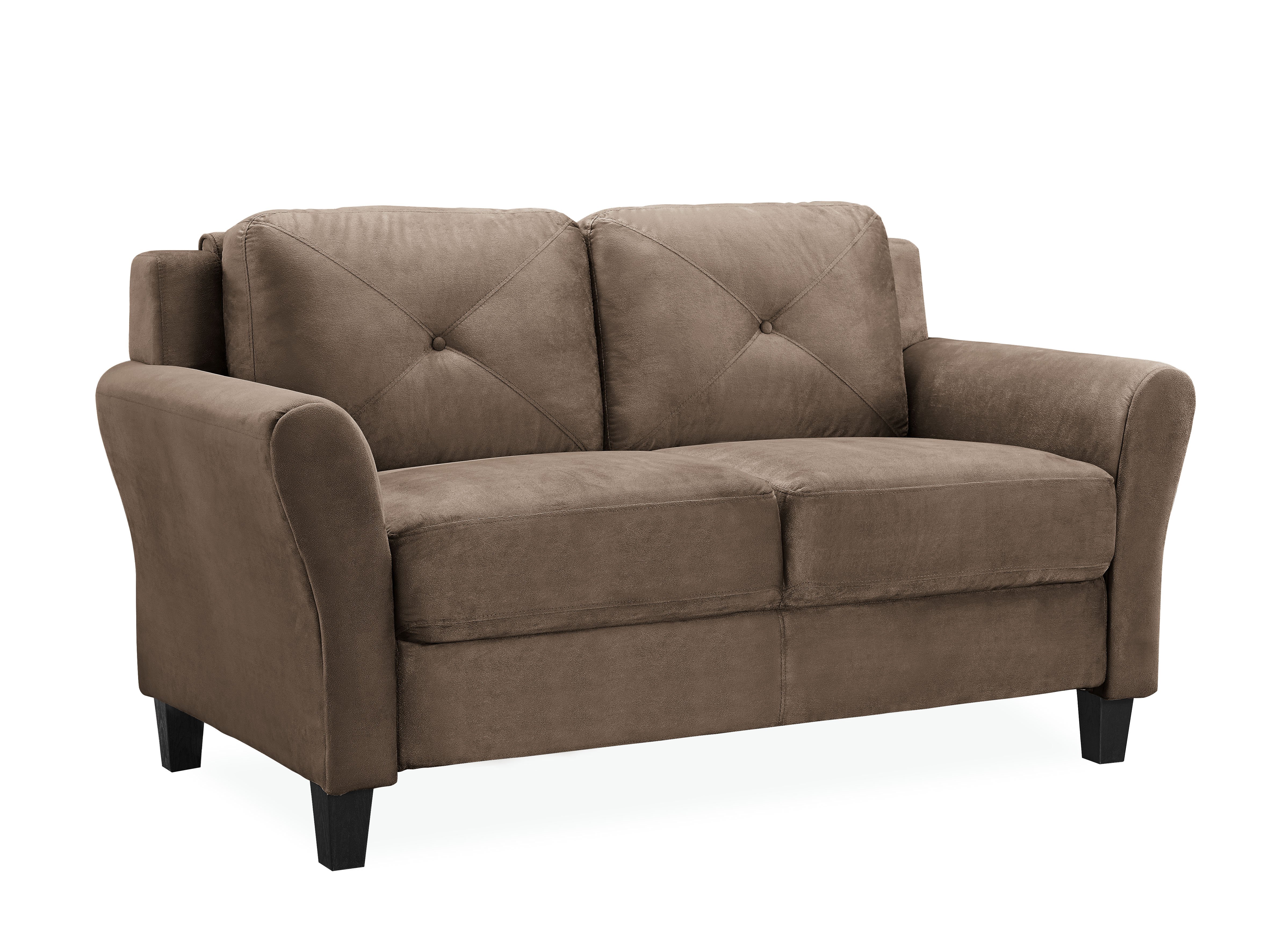 Harvard Contemporary Brown Loveseat-3