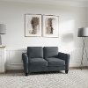 Classic Contemporary Dark Gray Loveseat - Westley