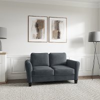 Classic Contemporary Dark Gray Loveseat - Westley