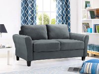 Classic Contemporary Dark Gray Loveseat - Westley-2