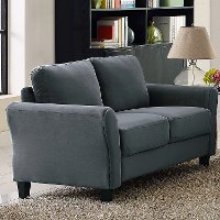 Classic Contemporary Dark Gray Loveseat - Westley-7